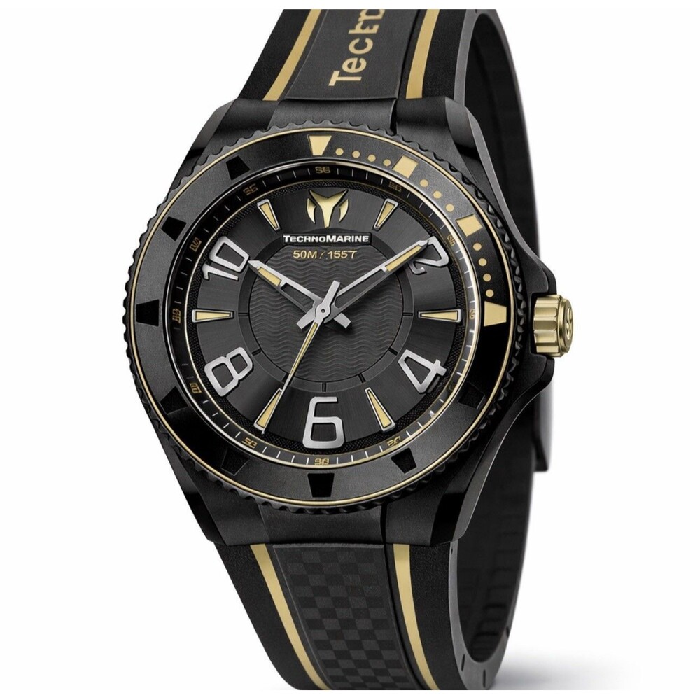 TechnoMarine Racing Legends 44mm Men’s Black and Gold Quartz Watch